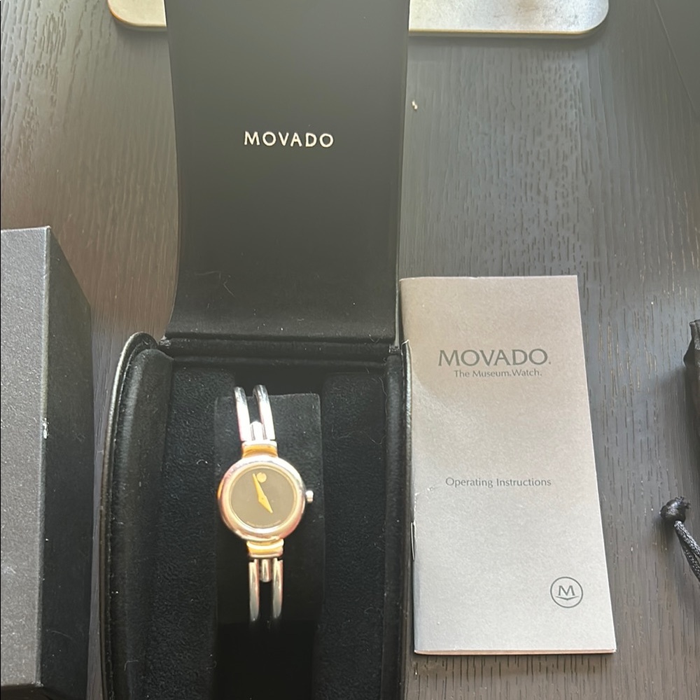 Movado Silver Minimalist Bangle Watch - Picture 2 of 6